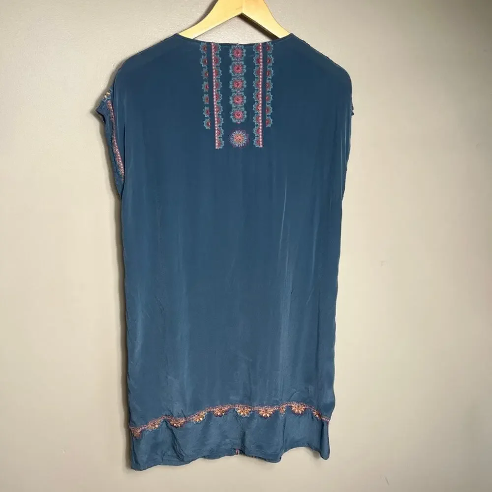 Sundance Garden Melody Beaded Embroidered Bohowestern Dress PS Petite Small - Picture 10 of 12